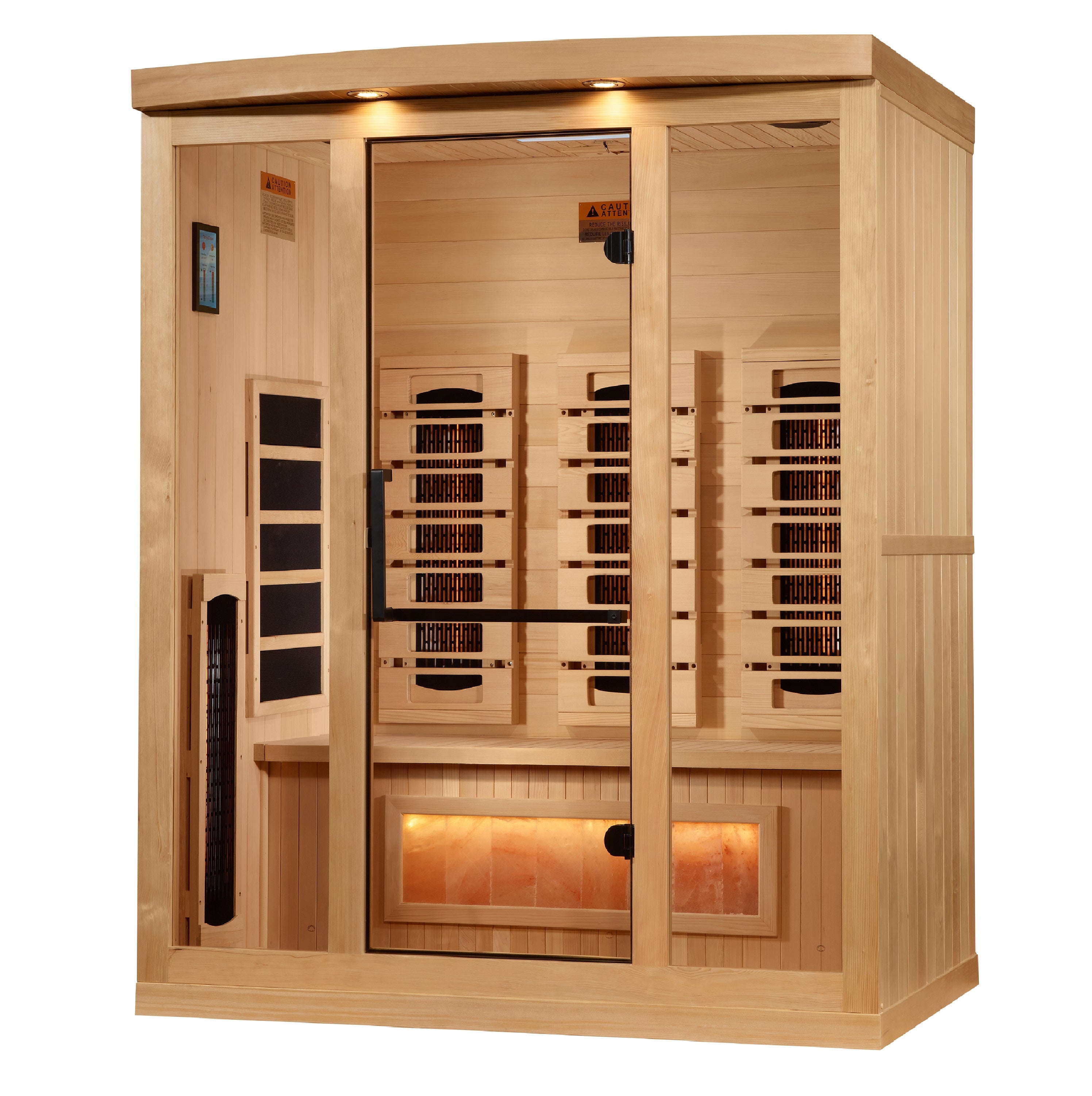 Golden Designs 3 Person Full Spectrum Infrared Sauna w Salt Bars