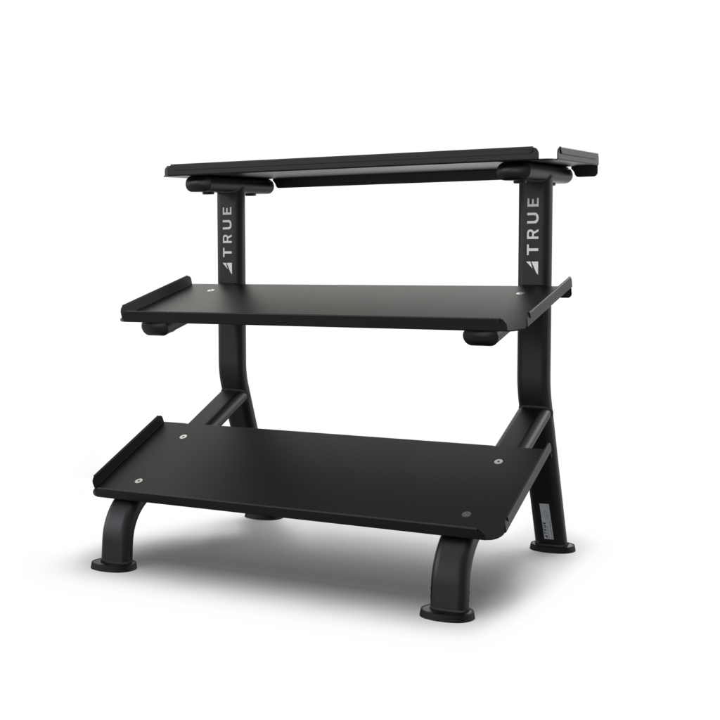 TRUE FS-24 3-Tier Flat Tray Dumbbell Rack