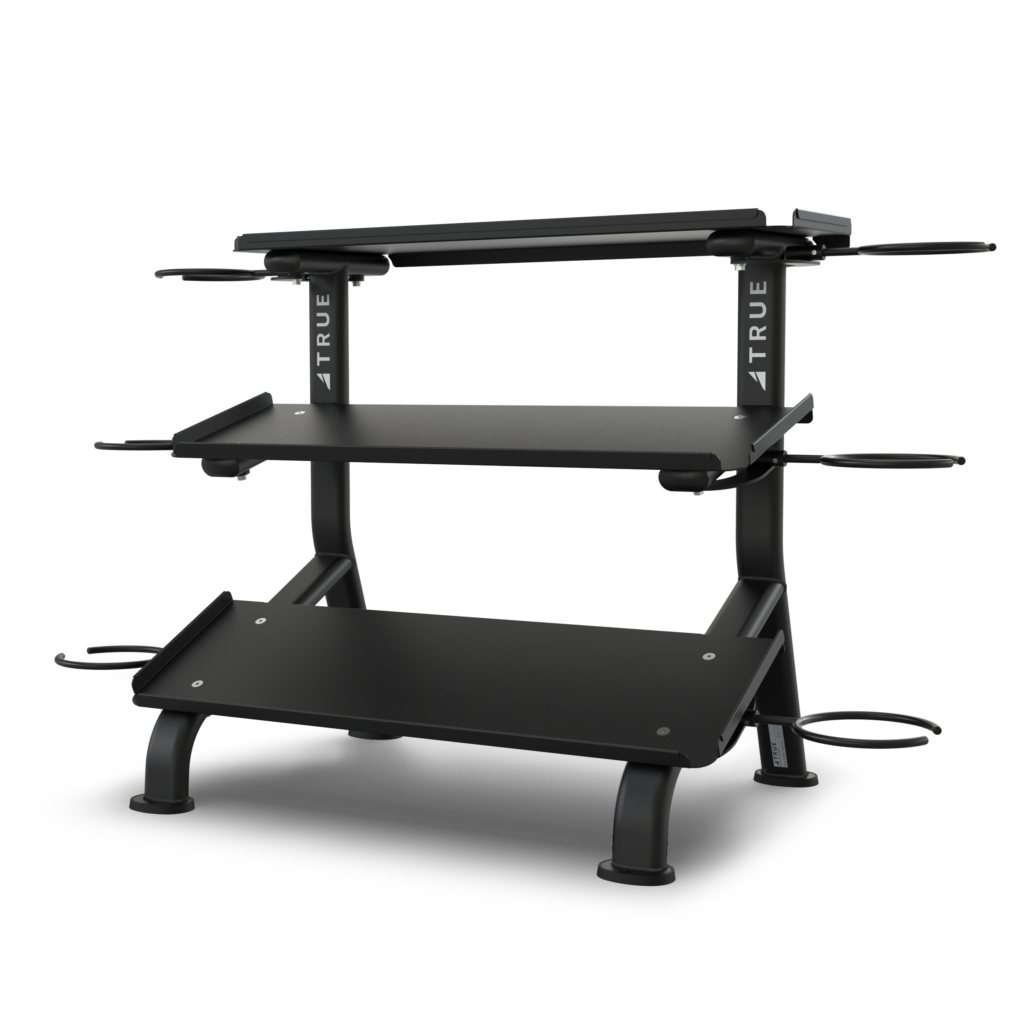 TRUE FS-24 3-Tier Flat Tray Dumbbell Rack