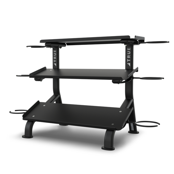 TRUE FS-24 3-Tier Flat Tray Dumbbell Rack