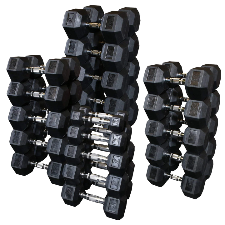 Legion Rubber Hex Dumbbell Set (5–100lb)