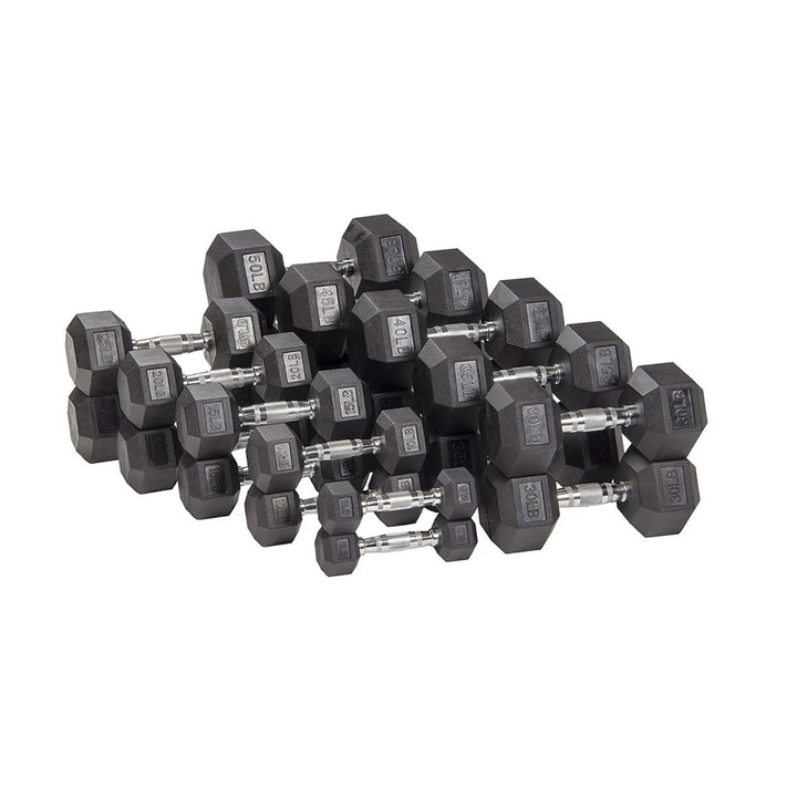 Legion Rubber Hex Dumbbell Set (5–50 lb)
