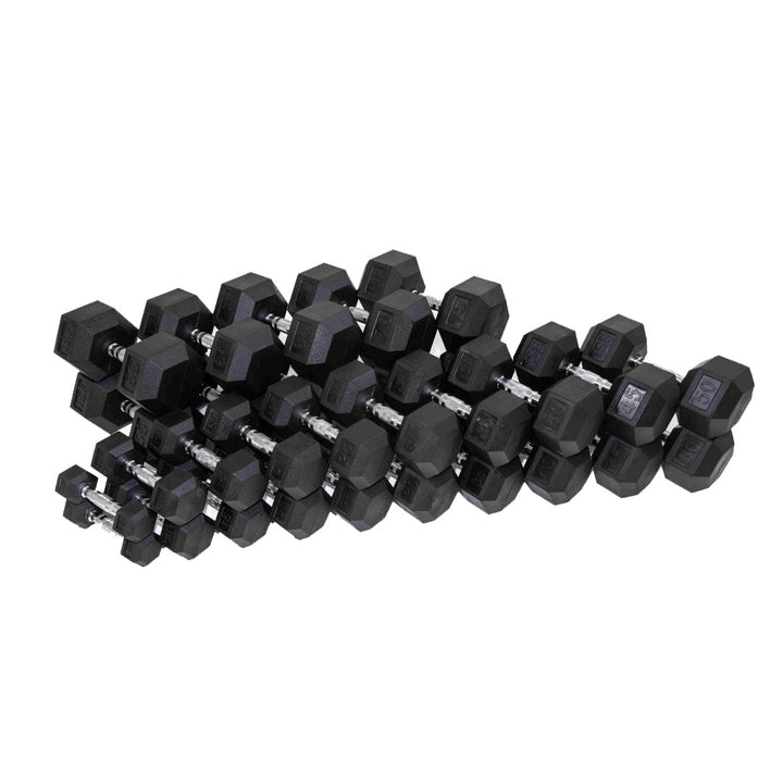 Legion Rubber Hex Dumbbell Set (5–75lb)