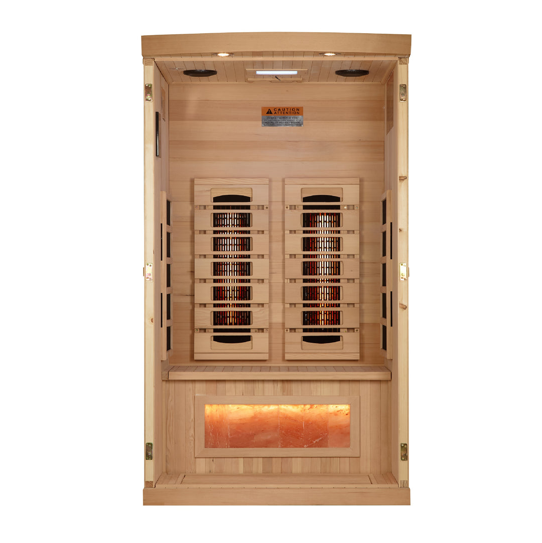 Reserve Edition 1 Person Full Spectrum Sauna with Himalayan Salt Bar