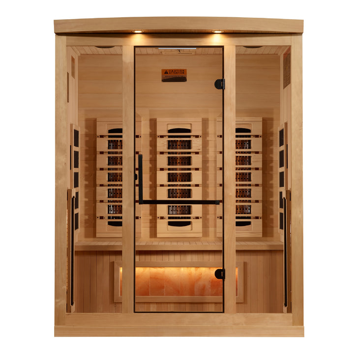 Reserve Edition Full Spectrum Infrared Sauna – 3 Person w/ Himalayan Salt Bars & Red Light Therapy