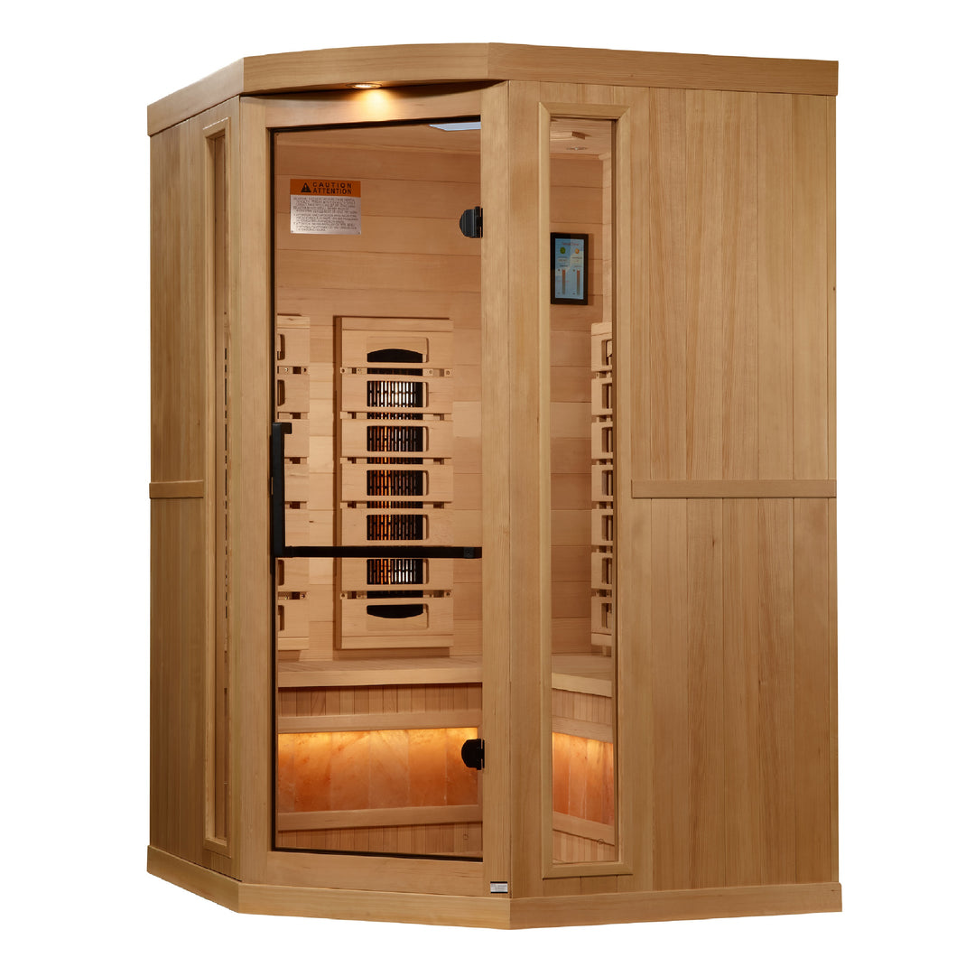 Reserve Edition 3 Person Corner Full Spectrum Sauna with Himalayan Salt Bar & Red Light Therapy