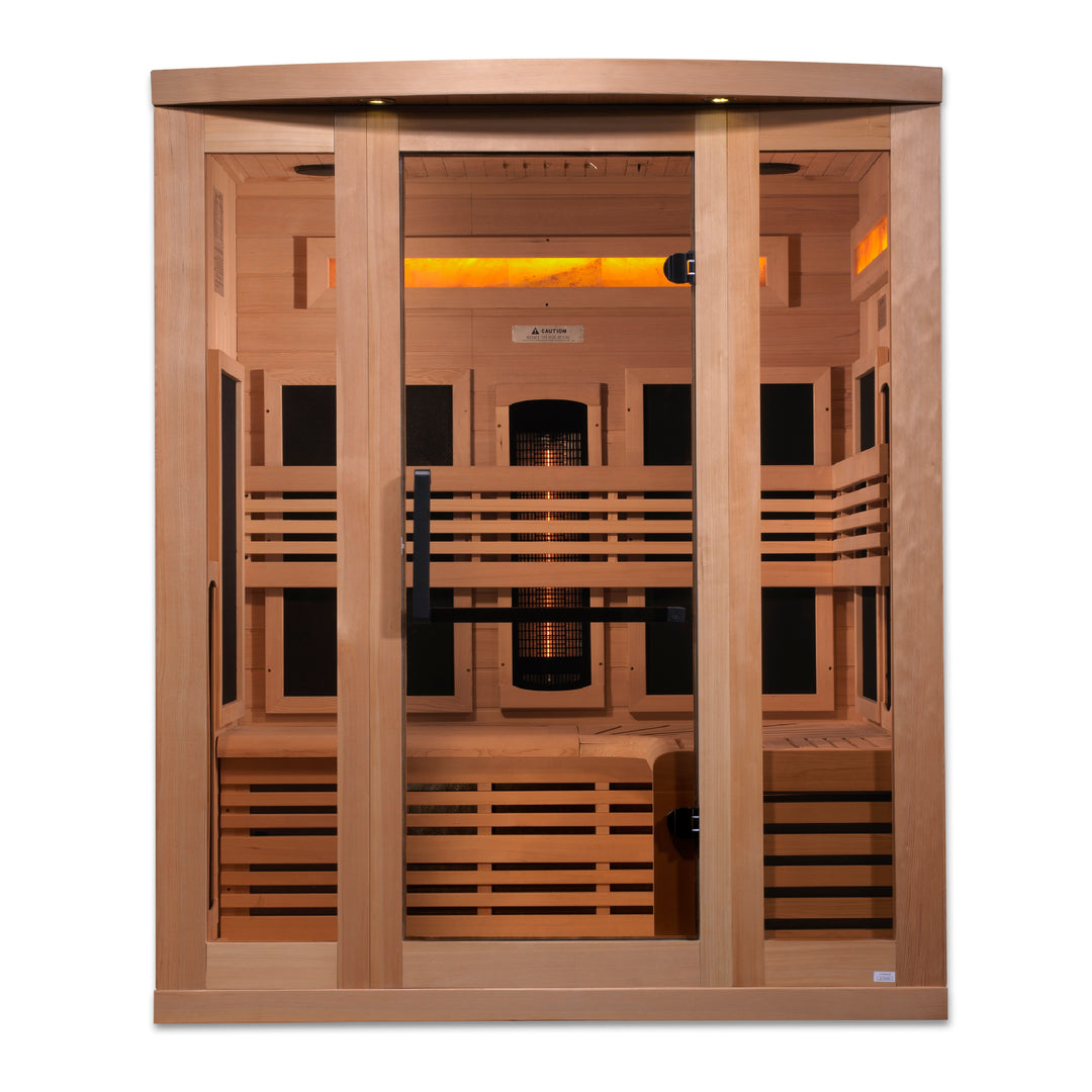 Reserve Edition 3 Person Near Zero EMF Full Spectrum Sauna with Himalayan Salt Bars