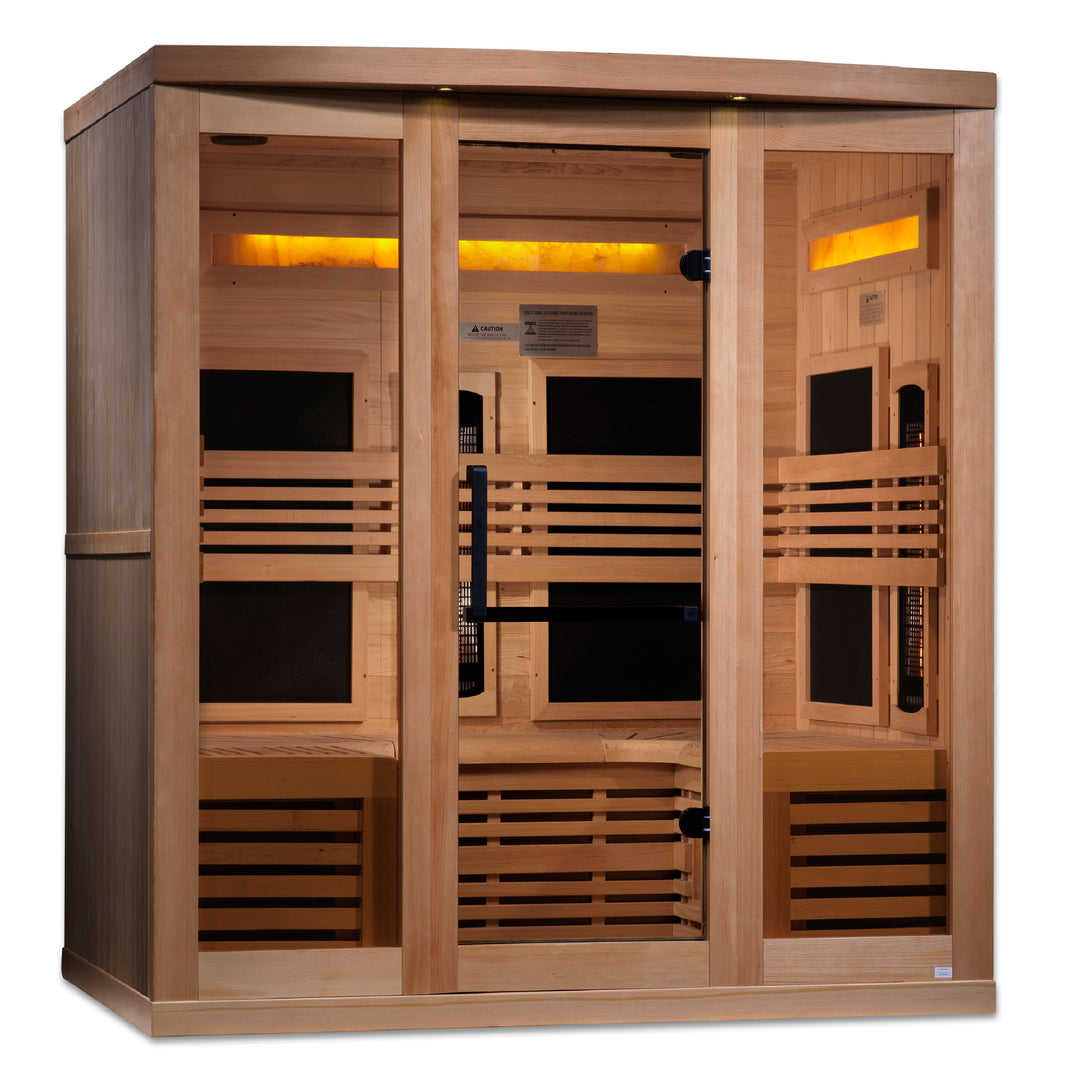 Reserve Edition 6 Person Near Zero EMF Full Spectrum Sauna with Himalayan Salt Bars