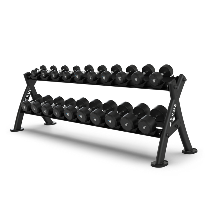 TRUE XFW-4700 Dumbbell Rack | Commercial Multi-Tier Dumbbell Storage ...