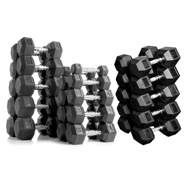 Legion Rubber Hex Dumbbell Set (5–75lb)
