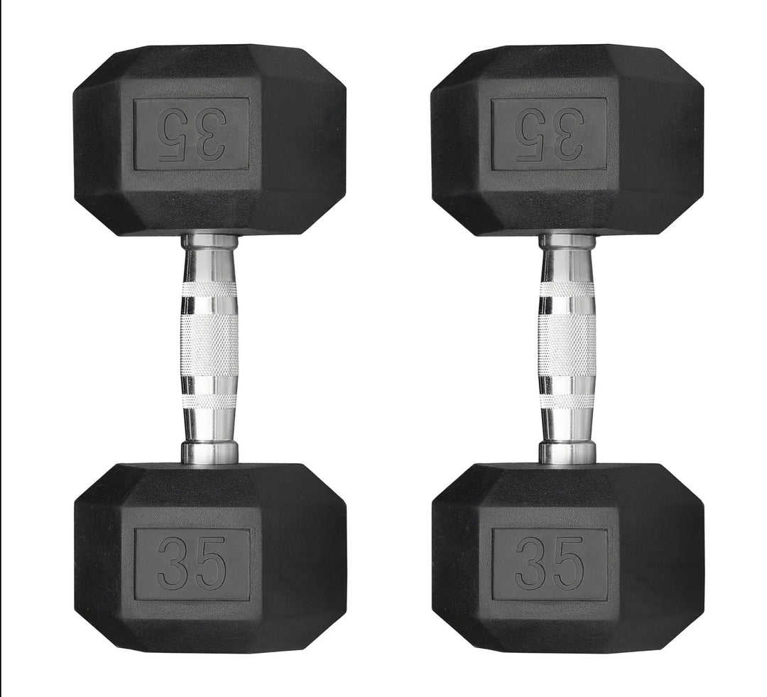 Legion Rubber Hex Dumbbell Set (5–100lb)