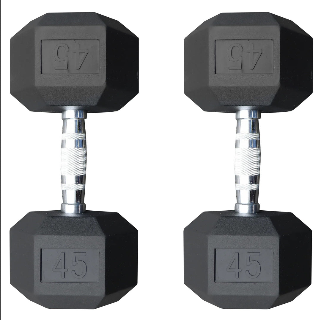 Legion Rubber Hex Dumbbell Set (5–100lb)