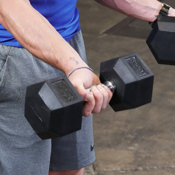 Body Solid 5-50 lb. Rubber Hex Dumbbell Set SPECIAL