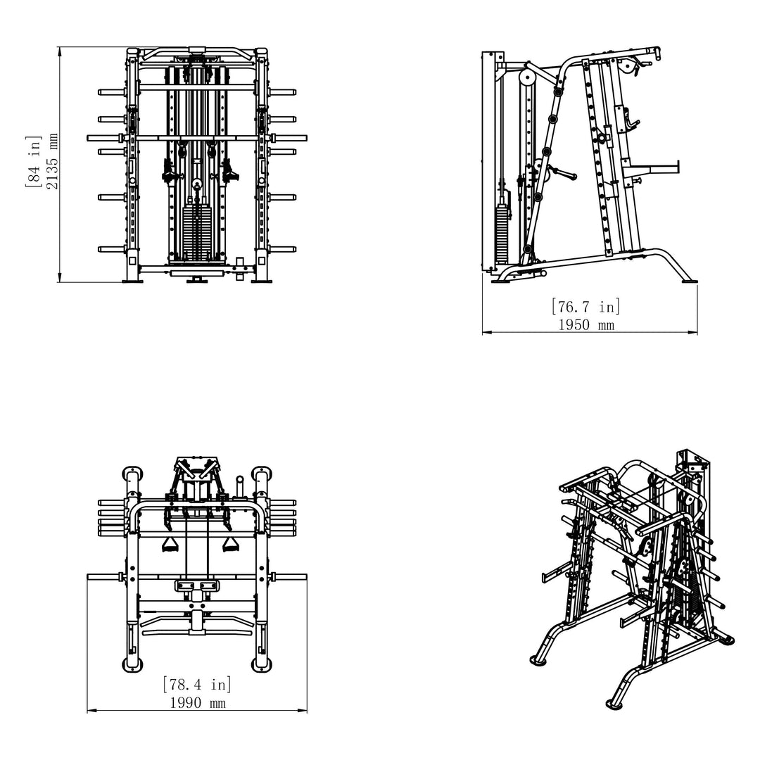 Maximus SR1 PRO Smith Rack Ensemble