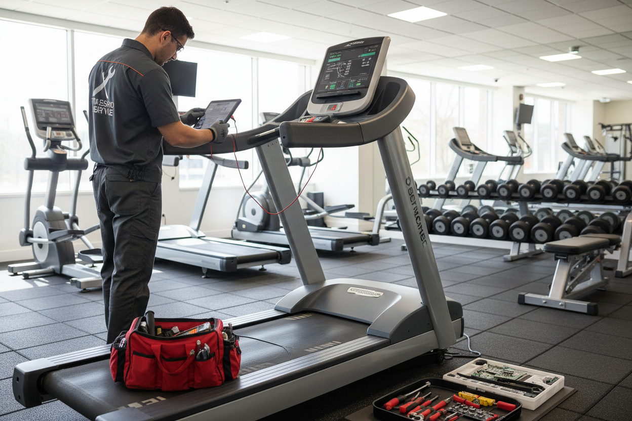 an image depicting service and maintenance for fitness equipment