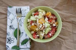 Warm Greek Quinoa Salad 