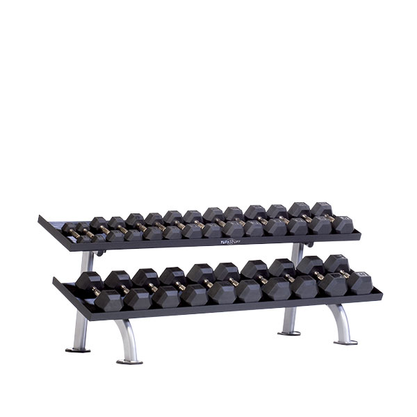 TuffStuff PPF-752T 2-Tier Tray Dumbbell Rack at Commercial Fitness Superstore of Arizona.