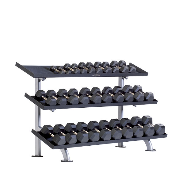 TuffStuff PPF-754T 3-Tier Tray Dumbbell Rack at Commercial Fitness Superstore of Arizona.