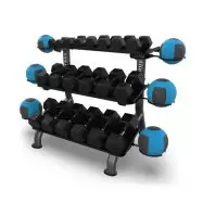 TRUE FS-24 3-Tier Flat Tray Dumbbell Rack