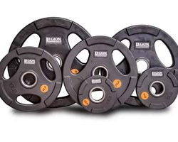 Legion 255 lb Olympic Rubber Grip PLate Set